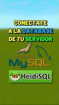CONÉCTATE a la DATABASE MYSQL o MARIADB de tu SERVIDOR #beanshosting #shorts