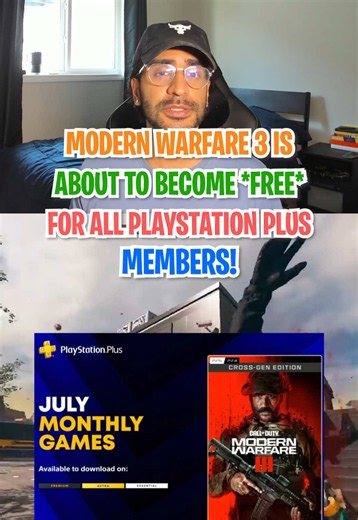 Modern Warfare 3 is about to become avaliable for All Playstation Plus Members🙌✅ #callofduty #warzone