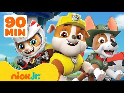 PAW Patrol's All Paws on Deck! w/ Rubble, Rex, Tracker, Al, & Wildcat! | 90 Minutes | Rubble & Crew