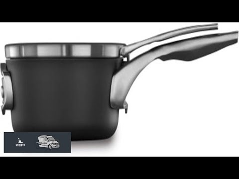 Calphalon Premier Space Saving 1.5 Quart Sauce Pan with Lid Hard Anodized Nonstick