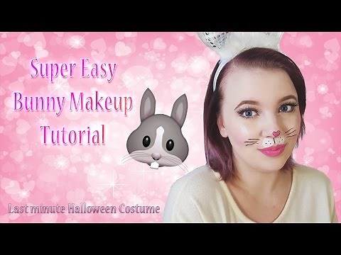 Super Easy Bunny Makeup Halloween Tutorial