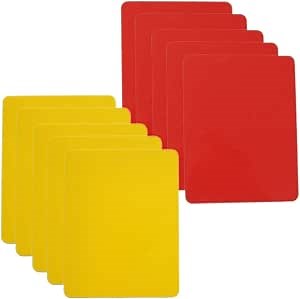 Toyvian Referee Cards: 10 Pcs PVC Soccer Referee Kit - Lightweight and Compact - Red Yellow Judge Cards for Sports Game Competition Soccer Volleyball Baseball (4.32X3.14X0.08in)
