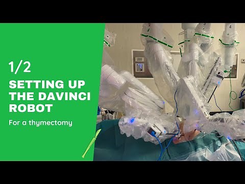 Setting up DaVinci machine for surgery