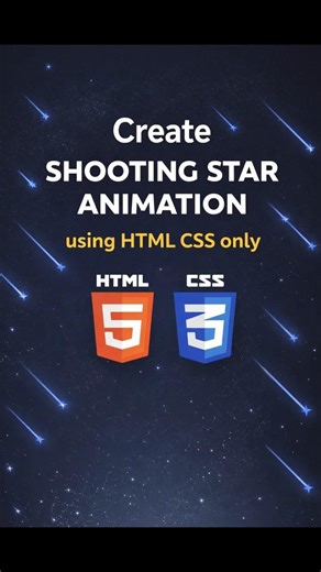 Shooting Star Animation That's Actually Simple #css #coding