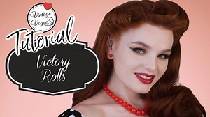 3.4K views · 73 reactions | In unserem How-To-Tutorial zeigt Dir Miss.Deadly.Red das passende Victory Rolls Haarstyling zum Abend Make-Up. Wir wünschen Dir viel Spaß beim ansehen und nachmachen :) Unsere Haar-Accessoires und vieles mehr für Deinen Haarstyle findest Du hier in unserem Shop: https://bit.ly/2zEK9m8 | Vintage Vogue - Retro Boutique | Facebook