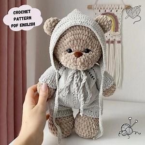 Teddy Bear Crochet Pattern: Amigurumi Plush Toy (PDF Pattern English) - Etsy