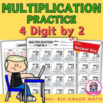 4 Digit Multiplication by 2 | Engaging 4th Grade Multiplication Strategie | Math
