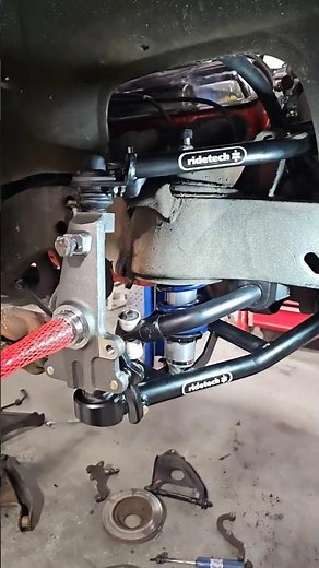 RideTech coil-over suspension install underway on the 1968 Z28