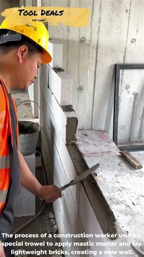 The Process of Laying Bricks with Mastic