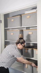 251K views · 253 reactions | Tired of shoving towels, sheets and “stuff” into messy cupboards?  Our Linen Storage Boxes turn chaos into calm with sturdy, stylish designs that fit perfectly into any shelf or wardrobe. ✔ Premium linen fabric ✔ Sturdy and durable ✔ Collapsible when not in use ✔ Perfect for wardrobes, cupboards and open shelves Simple, practical, beautiful. | Blissful Little Home | Facebook