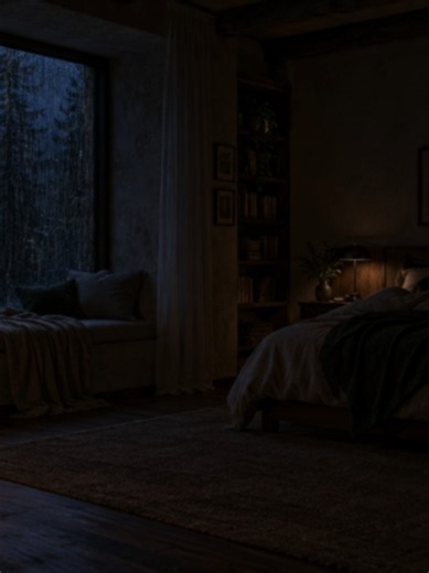 Heavy Rain on the Window 🌧️🌙 Cozy Bedroom Rain Sounds for Deep Sleep 💤 Imagine falling asleep in a dark, cozy bedroom while heavy rain pours outside over a peaceful forest. Relax your mind, forget the stress, and enjoy soothing rain sounds for a peaceful night's sleep. 🌧️ #cozyhome #cozy #rain #rainyday #sleep #relaxing