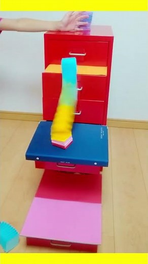 paper crafts Origami💙Handmade spring toy ♪ It was more like a living thing than I thought 🤣#Shorts