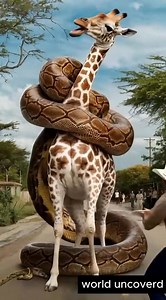 45K views · 218 reactions | A Life and Death Struggle Between a Python and a Giraffe #dangerousanimals #snakeattack #animallovers #snake #giraffe | si chato | Facebook