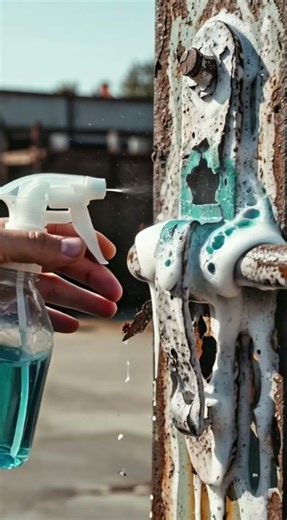 Rusty Iron Gate Latch Cleaned in 4K