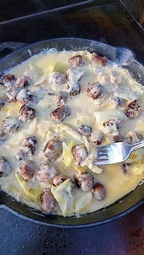 Sausage & Cabbage. Recipe by @chefbob8#keto #recipe #blackstone #foryou #foryourpage #food #lowcarb #fypage @blackstonegriddle