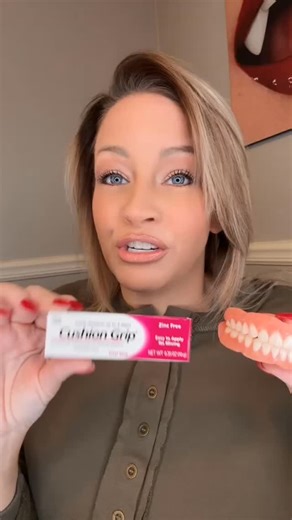 Samantha Louise on Instagram: "Okay listen… if your dentures be doing that little wiggle when you talk, laugh, or try to eat anything crunchier than mashed potatoes -this stuff is a GAME CHANGER. 😅 basically said “absolutely not” to loose dentures. It molds, it cushions, it holds, and it doesn’t have you reapplying glue every five minutes like you’re crafting. I like my dentures secure, my confidence intact, and my food staying in my mouth. Period. If you wear dentures, you’re gonna wanna know 