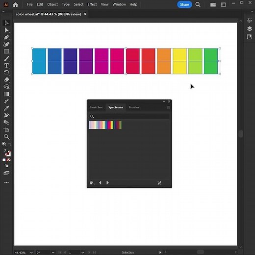 Color Wheel Design in Adobe Illustrator #shorts