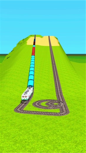 TRAIN RISKY CROSSING BUMPY TRACK 😱 #train #trainparts #anime #beats #viral #ytviral