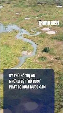 Mysteries of Tri An Lake: 'Bomb crater' tracks revealed during low water season #SHORTS