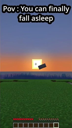 POV : You can finally sleep in MINECRAFT 😍 #minecraft #minecraftmemes