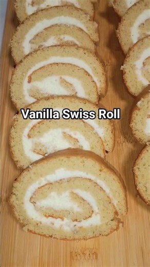 Vanilla Swiss roll #youtubeshorts #food #recipe #cakerecipe @sunuryankitchen7588