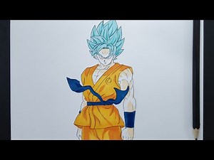 How To Draw Goku Ssj Blue Step By Step || Easy DragonBall Drawing