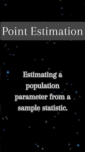 POINT ESTIMATION CONCEPT AND EXAMPLE #shorts #statistics #data #datanalysis #analysis #estimation