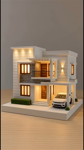 293K views · 2.3K reactions | Tiny Model, Big Design! Modern Home in 1500 Sq Ft | KeralaHomeDesign | Facebook