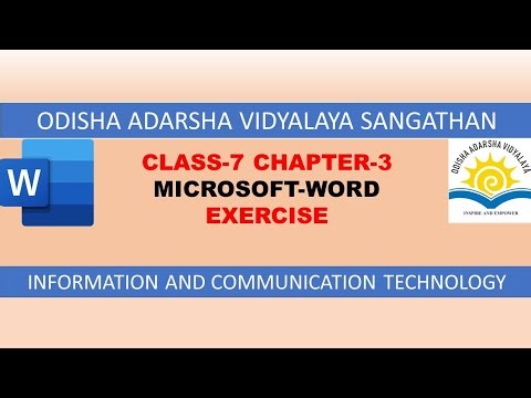 OAVS//Class-7th//Computer(ICT)//Chapters-3//Exercise//Fully Solved//