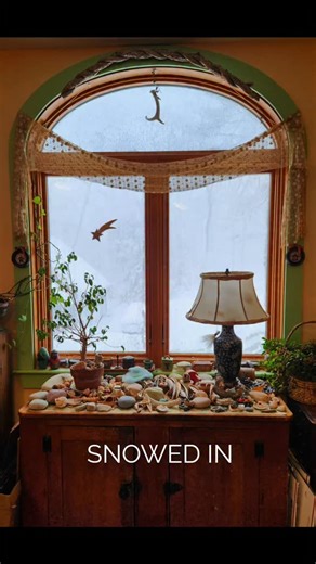 Heavy snowfall, howling wind. That won't stop me from working in my studio today! | Wee Folk Studio - Salley Mavor