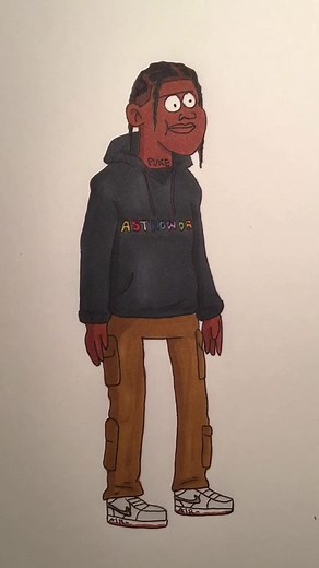 Drawing Travis Scott as Different Cartoons