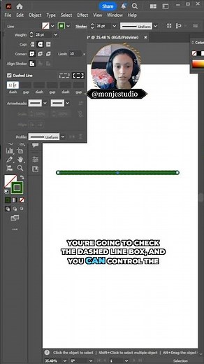 Monje Studio Tutorials: How to Quickly Create Custom Dashed Lines in Illustrator