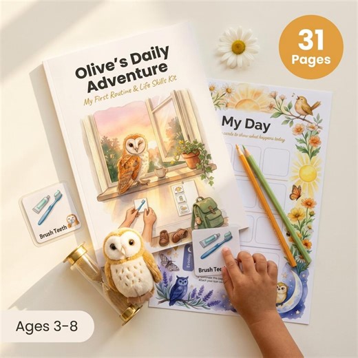 Kids Daily Routine Planner | Visual Schedule Chart | Ages 3-8 | Morning Bedtime Routine | Life Skills Activities | Printable PDF - Etsy