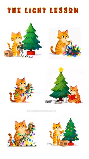 The Animation Junction on Instagram: "This is why instructions exist. 🎄🐱 . . . This video is created using ai, procreate, and some animation softwares. . . . [ christmas cat illustration, cute cat christmas story, tangled christmas lights art, cozy holiday illustration, festive cat artwork, christmas decorating illustration, cute animal animation story, holiday digital illustration, whimsical christmas art, instagram reel illustration, viral cute illustration, cozy christmas aesthetic, pintere