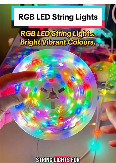 RGB Color Changing LED String Light, Waterproof LED String Light with APP & Remote Control, Decorative Light, Smart LED Christmas Lights. #rgblights #ledlights #tiktokmademebuyit #tiktokshop #spotlight