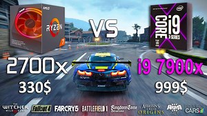 I9 7900X vs Ryzen 7 2700X test in 8 games