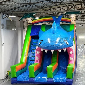 [Hot Item] Ports Game Jumping Castle Bouncy Inflatable Obstacle Course with Water Slide