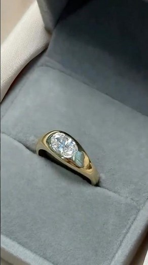 East-West Oval Diamond Engagement Ring Bezel Setting #bezelsetting #brilanijewelry #engagementring