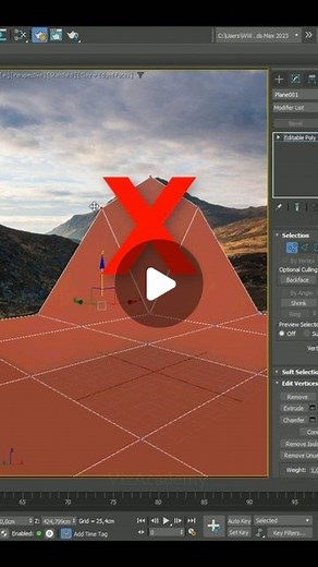 VizAcademy UK on Instagram: "Create mountains in 3ds Max #3dsmax #architrecture #vizacademy #renderlovers"