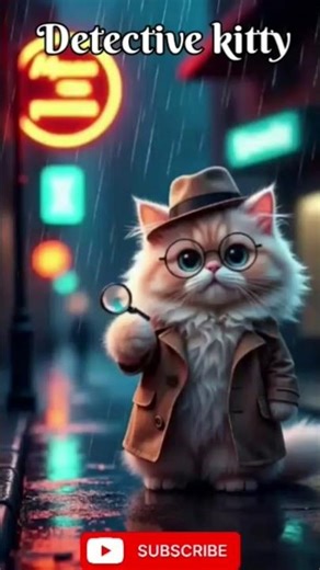 Detective Kitty 🕵️‍♂️🐱 | Cute Cat Solves Mystery Adventure #cat #pawsn #cutecat #funny #cute