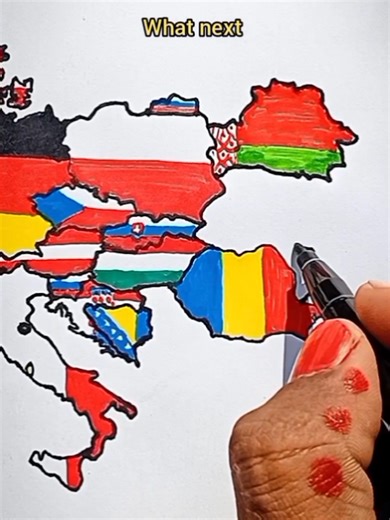 Draw Flag Map of Europe #europe #flag #map | europe map