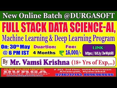 FULL STACK DATA SCIENCE Online Training @ DURGASOFT