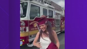 Texas firefighter saves graduation day for high school students