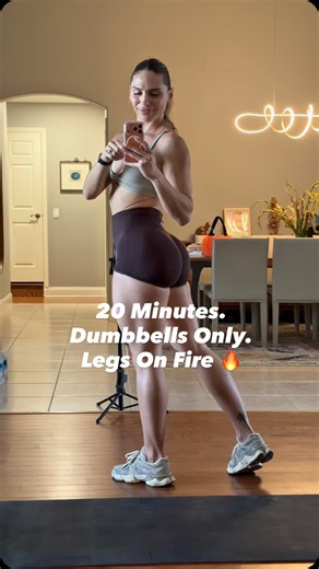 Roxie | Fitness Coach & Yoga Teacher on Instagram: "🍑 Got 20 minutes? Let’s set your legs on fire Dumbbells only! 🔥 Workout: 1️⃣Dumbbell Hip Thrust — 3x15 + 10 pulses 2️⃣Dumbbell Standing Hip Abduction — 3x15 each leg 3️⃣ Goblet Squat — 4x10 4️⃣ Wall Sit — 3x1 min hold Save this for your next leg day & tag me when you try it. No gym. No excuses. Just you, your dumbbells and results. 💪"