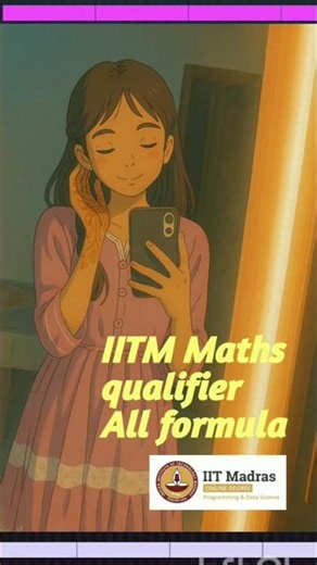 IIT Madras qualifier exam maths-1 all formula | week 1 to week 4 | #iit #iitmadras #shorts #iitmbs