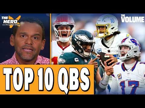 Top 10 NFL QBs: Allen, Mahomes, Hurts, Herbert + Bijan Robinson to Bears? | THE HERD