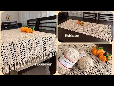 PERFECT 💯 Easy & Simple Crochet Table Runner for Beginners Patterns / SUBTITLES