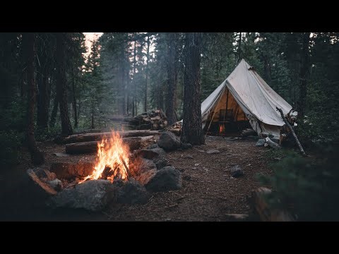 Camp Fire Noise for Peaceful Nights & Sleep - 3 hours Black Screen