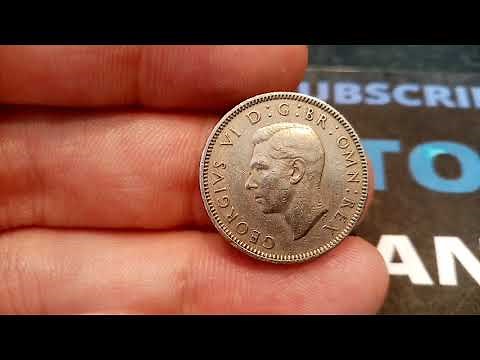 UK 1949 ONE SHILLING Coin VALUE + MINTAGE FIGURE - King George VI 1949 One Shilling Coin