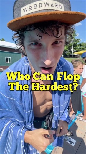 WHO DID THE BEST FLOP? 😵 #campwoodward #foryoupage #foryou #camp #woodward #pennsylvania #ouch #funny #fail #flop #belly #back #competition #PartyWithVMAs #bob #tiktok #viral #story #storytime #pool #kids